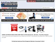 Tablet Screenshot of hydropumpbathmate.com